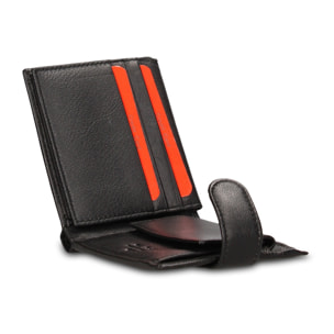 Portafoglio uomo in vera pelle - Modello Umbria Lux - Casual - 11.0 x 9.5 x 2.0 cm