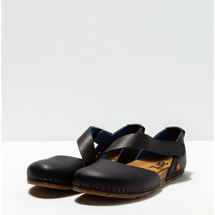 Sandalias 0384 CARTAGO BLACK-BLUE/ CRETA color Black-blue