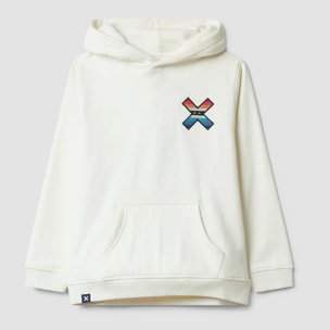 SUDADERA CON CAPUCHA KIDS CLASSIC BLANCO ROTO