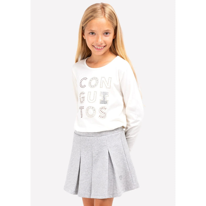 Falda Basic Gris Niña