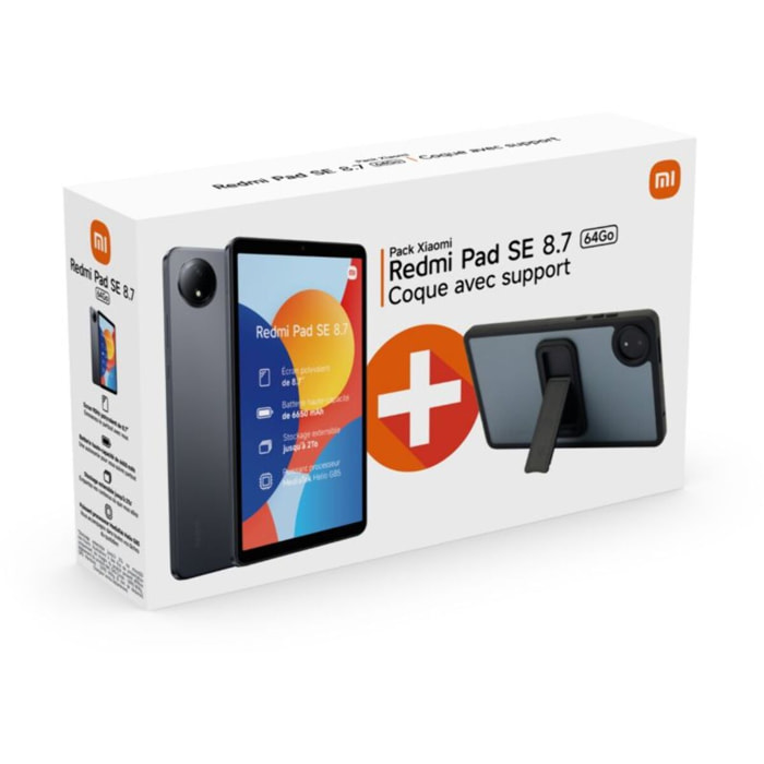 Tablette Android XIAOMI Pack Redmi Pad SE 64Go + Coque