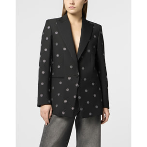 PHILIPP PLEIN Boyfriend's Fit Blazer Monogram Strass Monogram