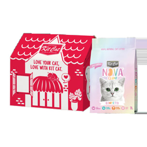 Kit Cat Arena Eco Nova - Confetti 7 L Arena para gatos