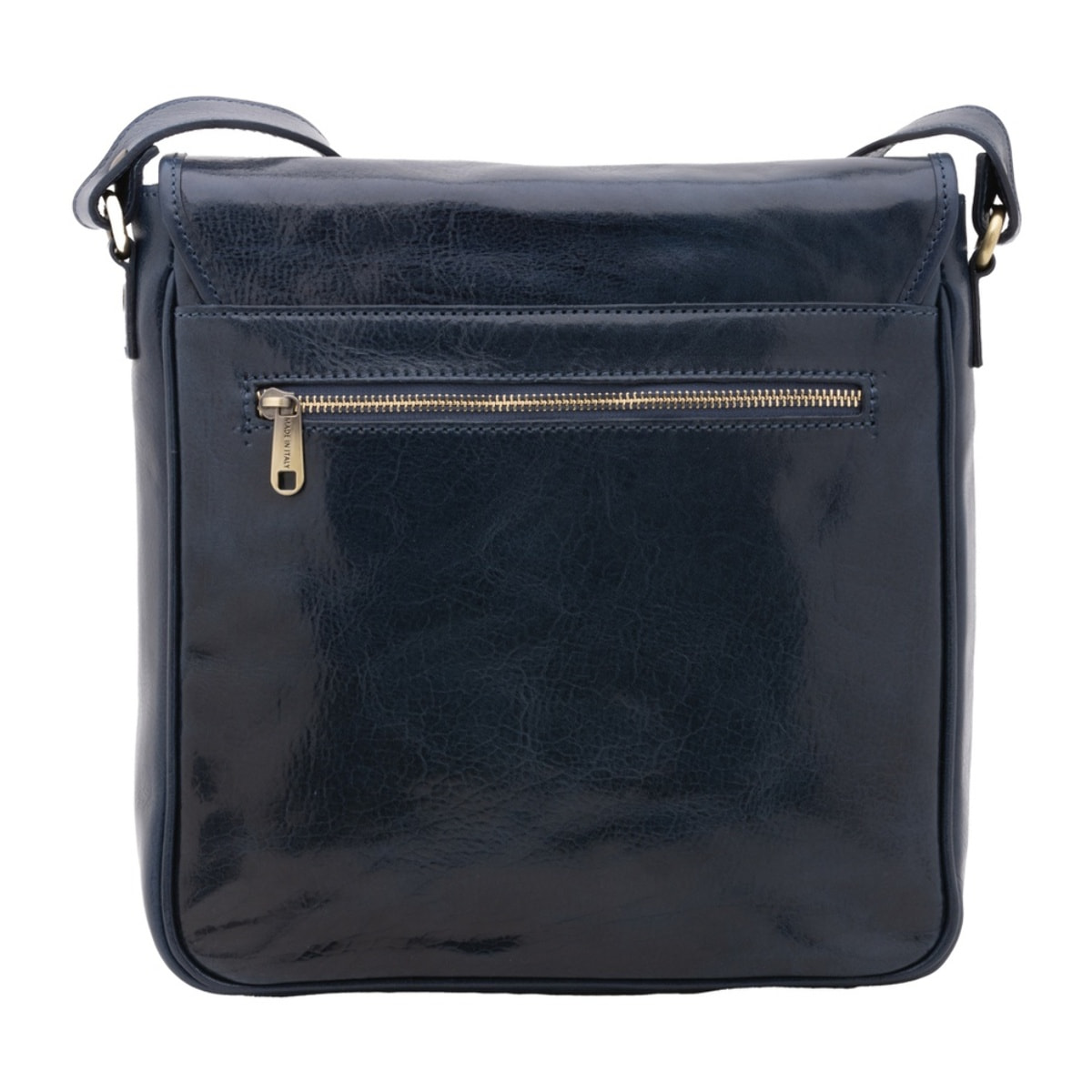 Borsa a tracolla da uomo in vera pelle - Modello False - Made in Italy - 29.0 x 28.0 x 9.0 cm