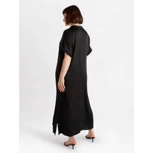 Fiorella Rubino - Vestido largo de raso - Negro