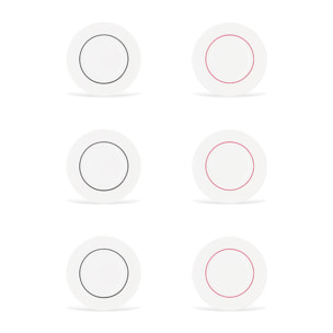 6 assiettes à dessert 22cm LIGNE