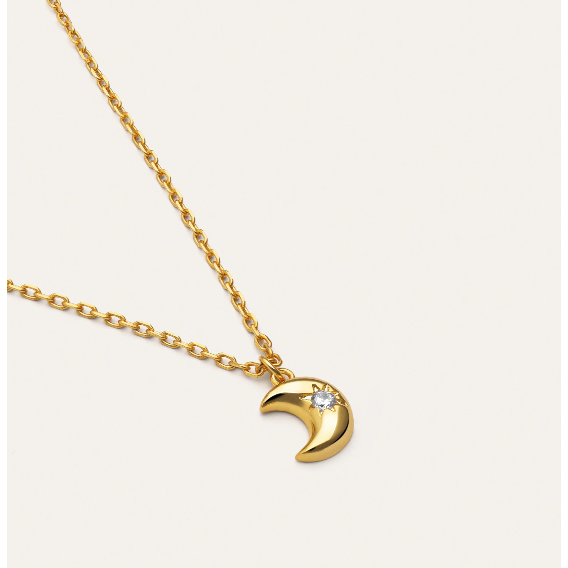 Collana Little Moon Spark Argento Placcato Oro