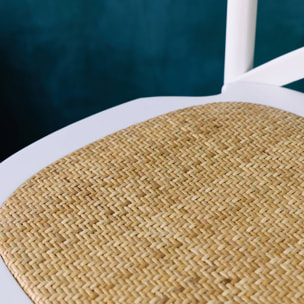 Tabouret de bar bistrot vintage bois 65cm (lot de 2) BELLEVILLE