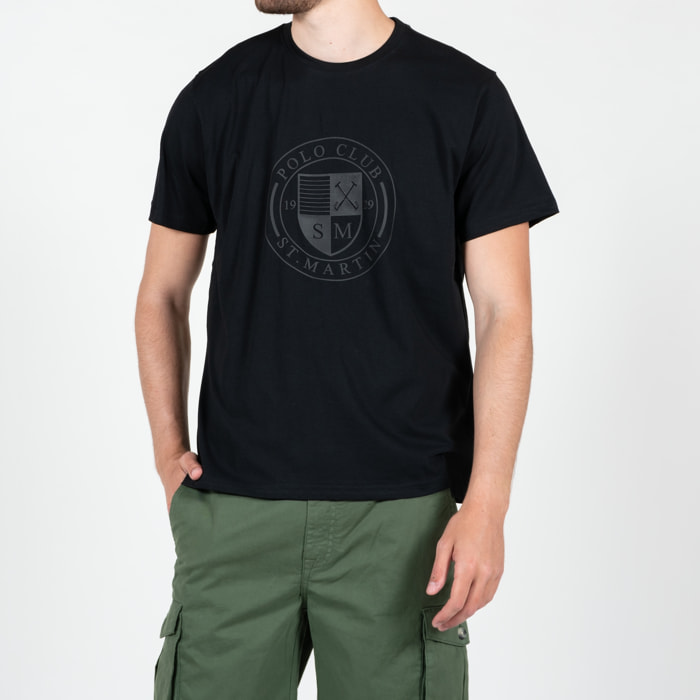 T-shirt basic con logo stampato