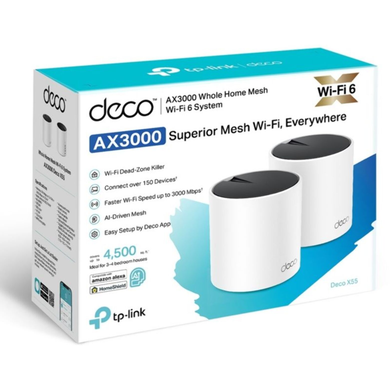 Système Wifi Mesh TP-LINK Deco X55(2-pack) mesh Wifi 6