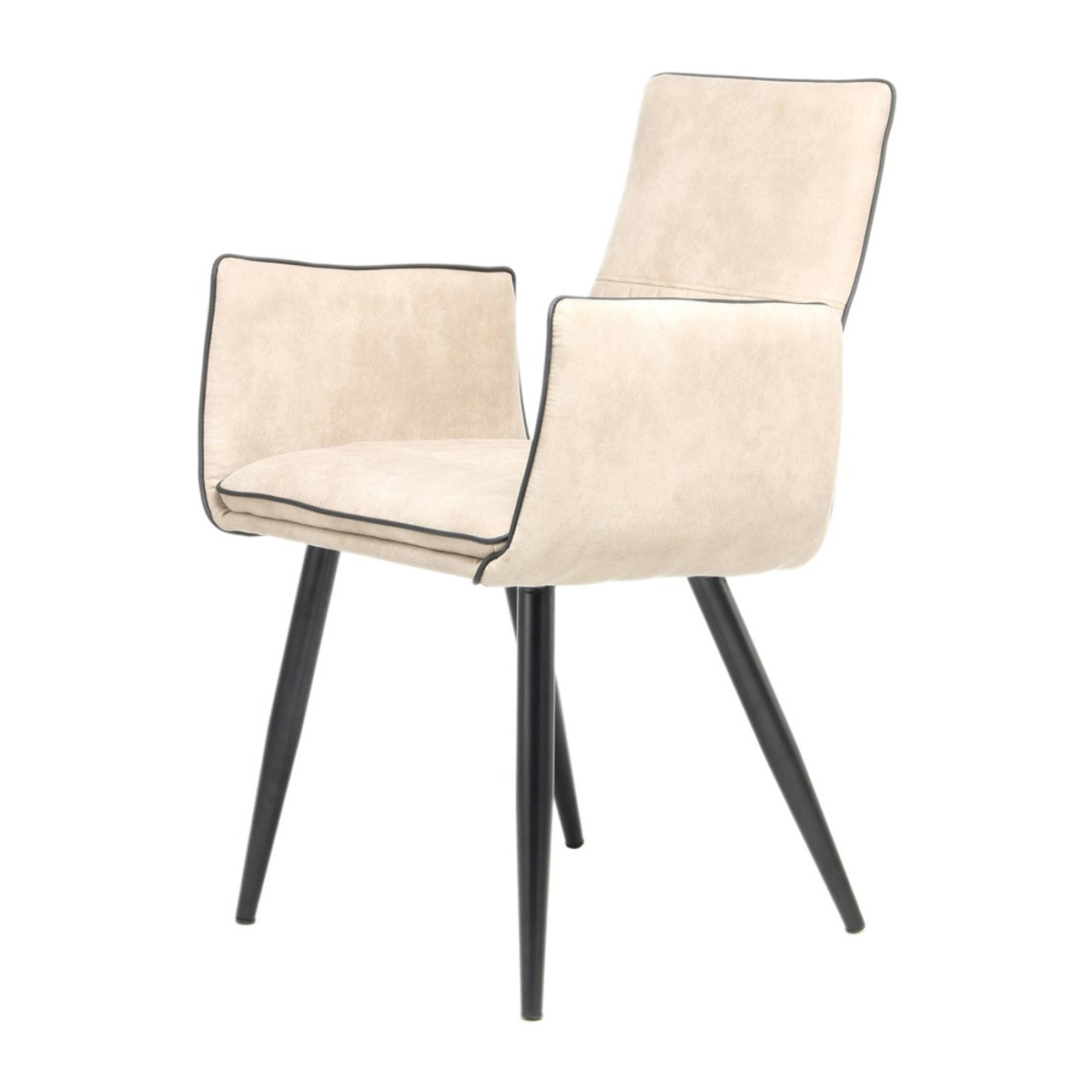 Set di 2 poltroncine Penelope in ecopelle beige