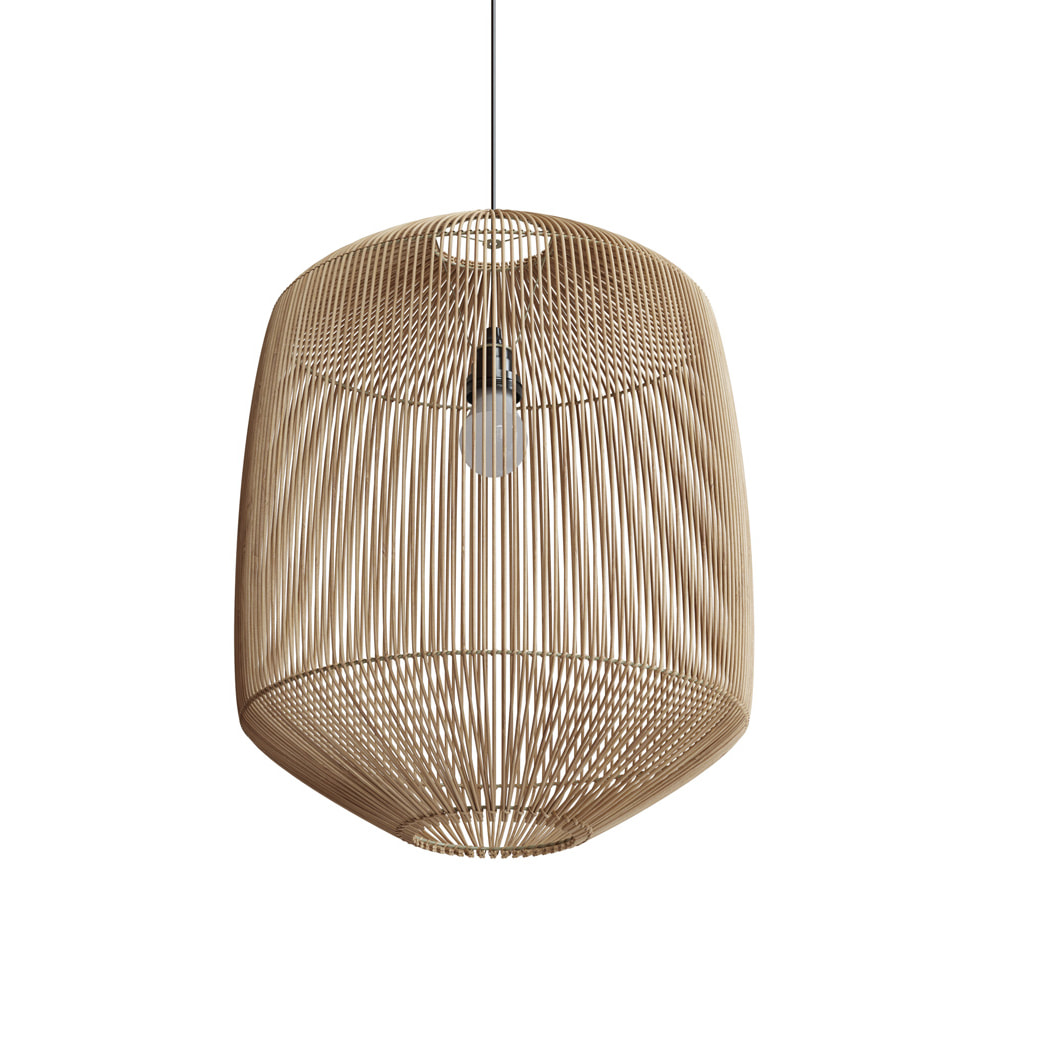 Abat-jour naturel pour suspension en rotin D40 cm - Hajar