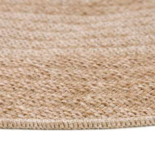 COMILLA - Tapis intérieur/extérieur rond aspect jute beige