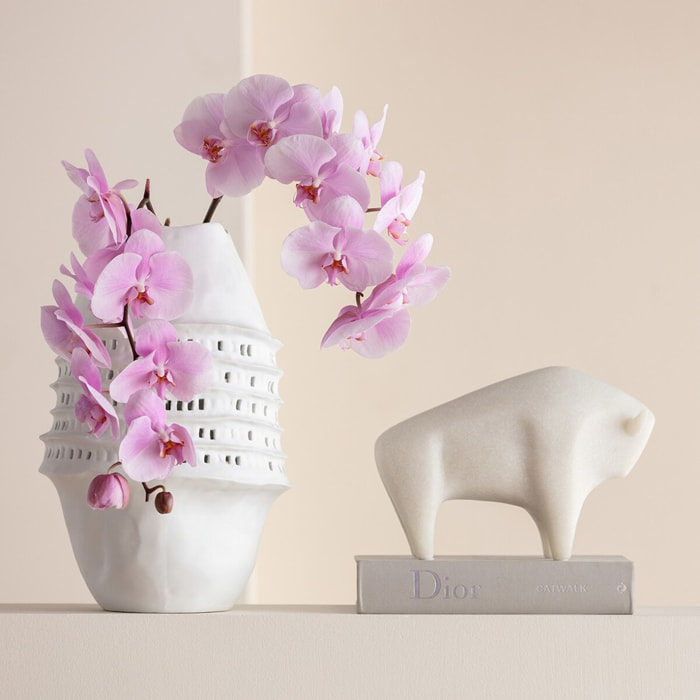 Vase anémone 39cm blanc Kare Design