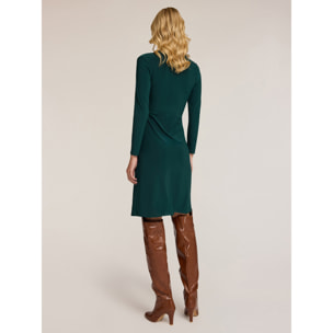 Motivi - Vestito in jersey drappeggiato - Verde