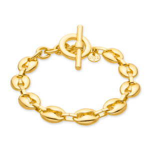 Pulsera acabada en oro amarillo de 18k