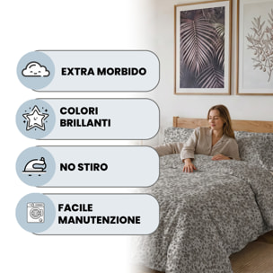 PARURE COPRIPIUMINO MATRIMONIALE KARMA - 100% Microfibra
