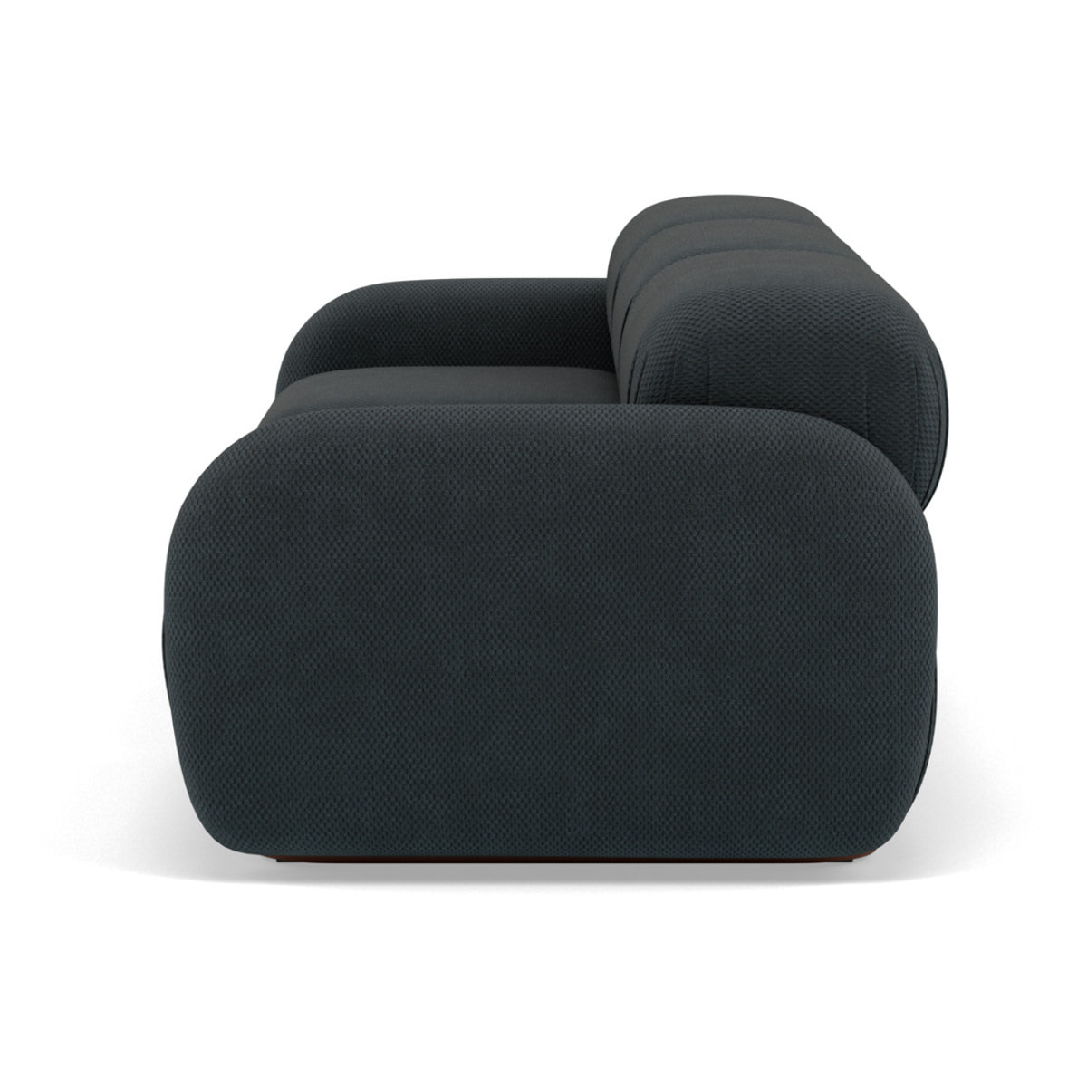 Penelope - canapé droit modulable 3 places en velours texturé - Noir