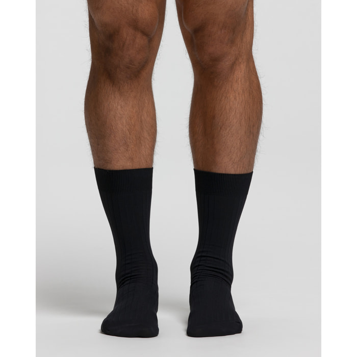 Calza corta a coste in microfibra ultraresistente