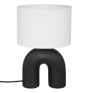 Lampe "Eidel" - métal et céramique - noir - H40 - 5 cm