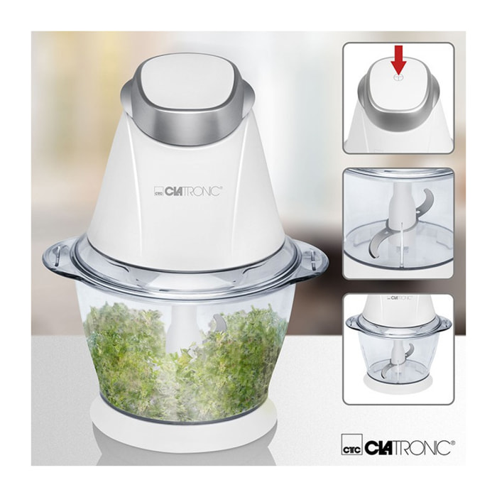 Hachoir et broyeur à glace Clatronic MZ 3579 Blanc
