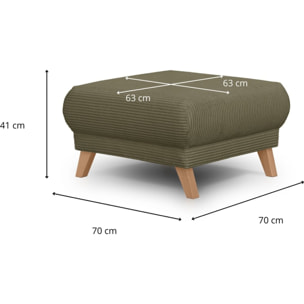 Pouf en velours côtelé - LARIA