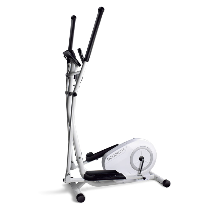 Bici cyclette ellittica bidirezionale con volano da 5kg ultra silenzioso, resistenza magnetica 8 livelli cardio. Bianco