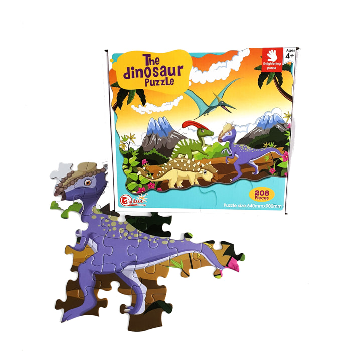 PUZLE DE 208 PIEZAS: DINOSAURIOS