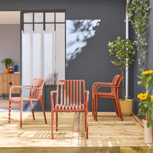 Fauteuil de jardin plastique (lot de 4) AGATHE FAUTEUILS