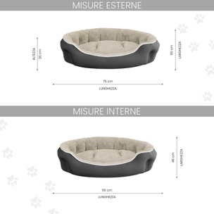 CUCCIA COCCOLE SOGNI E CAPRICCI PETS-PANNA, 75x65xh20cm