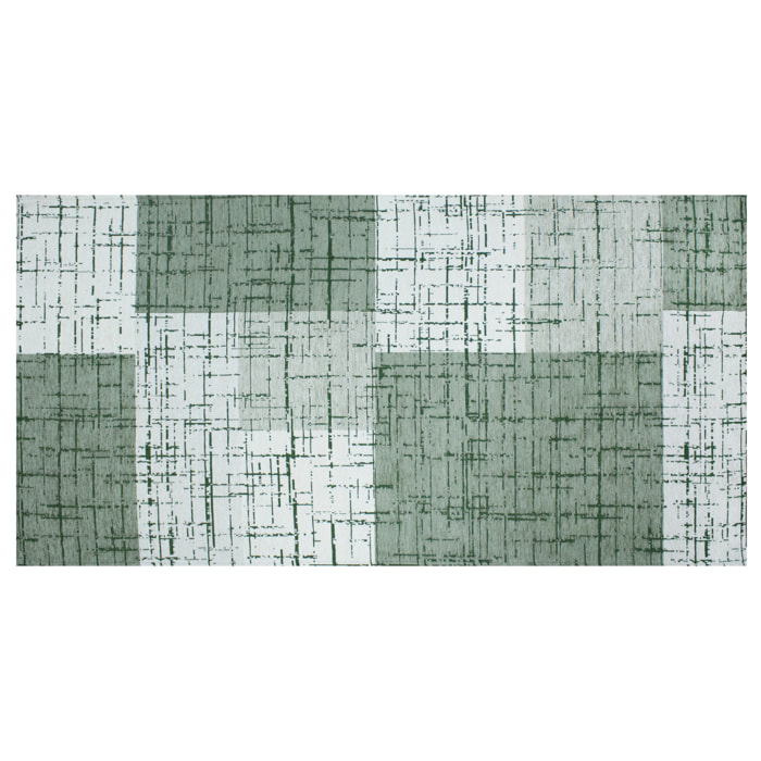 TAPPETO ARREDO MONDRIAN VERDE CENERE CON FONDO ANTISCIVOLO