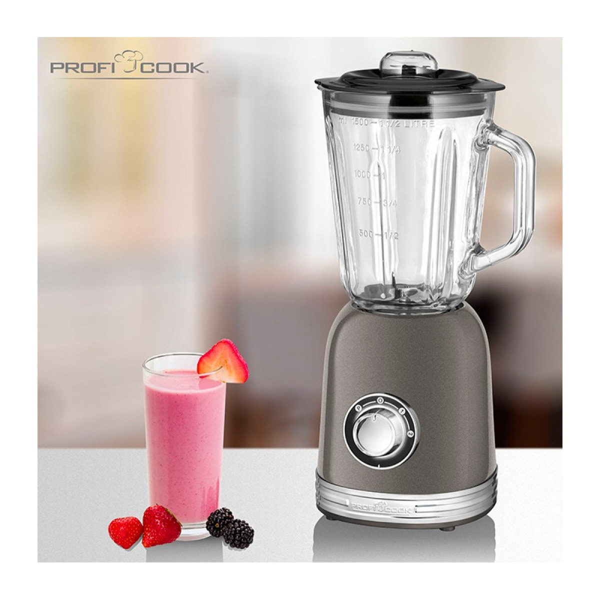 Blender Mixeur 1.5L vintage Proficook PC-UM 1195 Anthracite