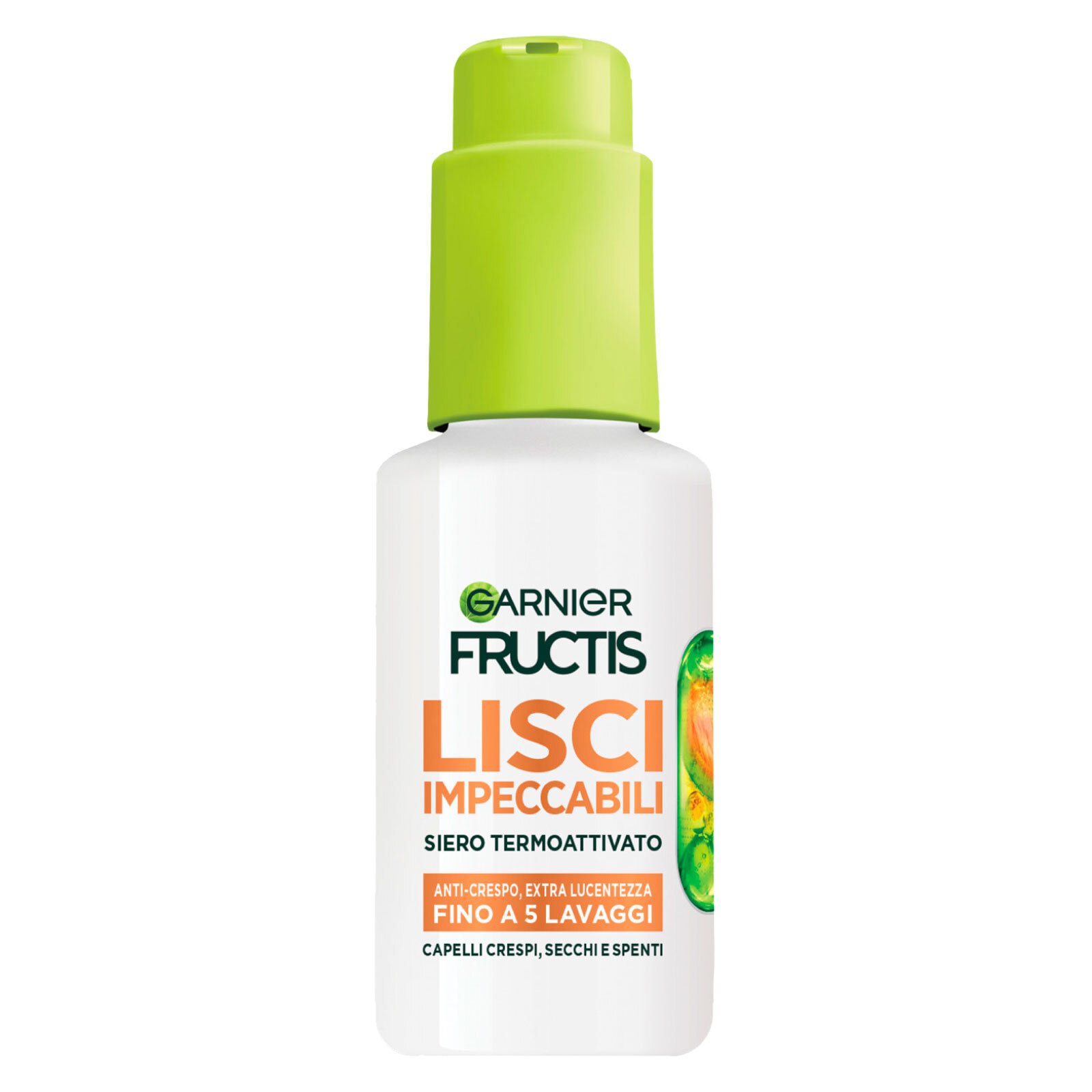 Siero Termoprotettore e Termoattivato Fructis Lisci Impeccabili per Capelli Setosi Resiste all'Umidità - Flacone da 50ml