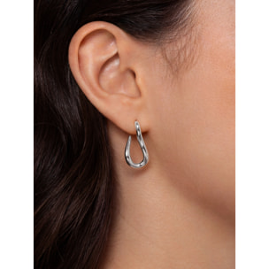 Orecchino Organic Hook in Acciaio