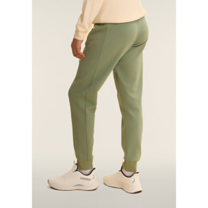 Pantalone in Interlock con Coulisse e Fondo a Polsino