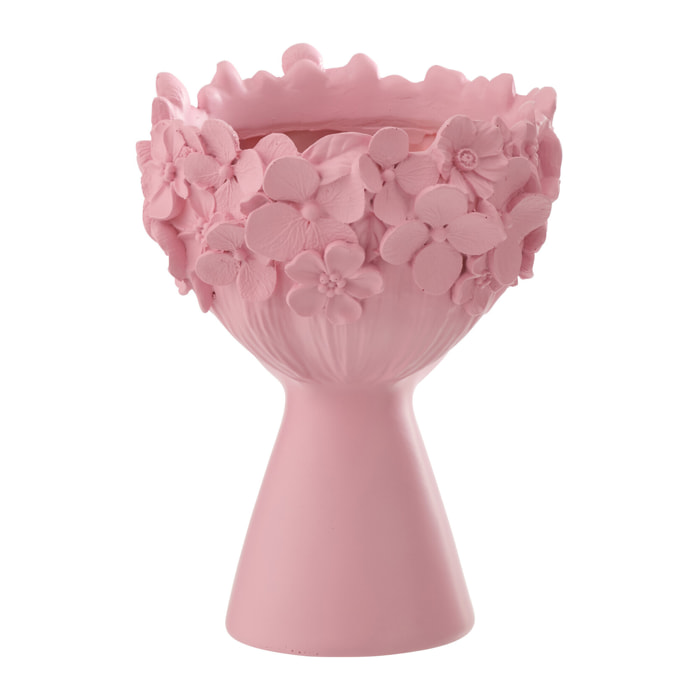 J-Line Cache-Pot Tête - polyrésine - rose clair - small