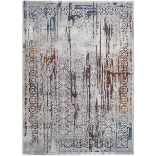NEVEN Alfombra abstracta de pelo corto gris, 160x230 cm.