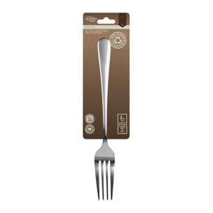 Set 3pc tenedor acero inox reciclado brillo natur