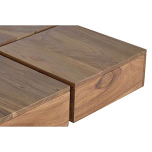 Mesa de centro - madera de acacia - 80x80x30cm