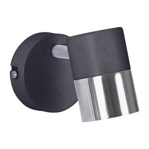 Forlight Foco Cloc Single Negro - Iluminación Moderna y Personalizable, Aluminio Resistente, Compatible con Bombillas E27, Diseño Elegante para Hogar