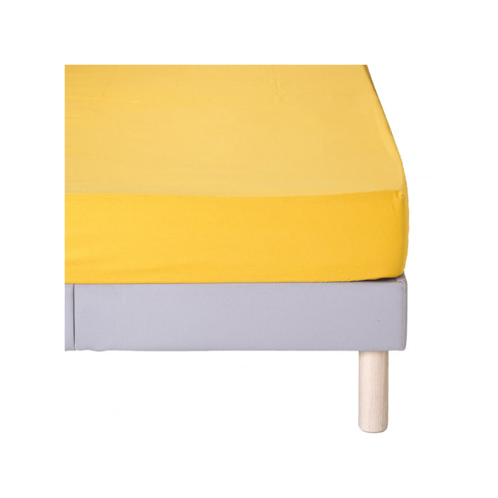 Drap-housse en coton 140x200cm bonnet 30 cm - 6 coloris - CALANQUES