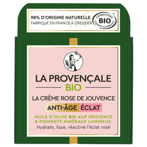 La Provençale Peptide-Eclat - Crème Rose Booster d'Eclat Anti-fatigue - Olive violette - Peptides & Pigments lumineux - Tous typ
