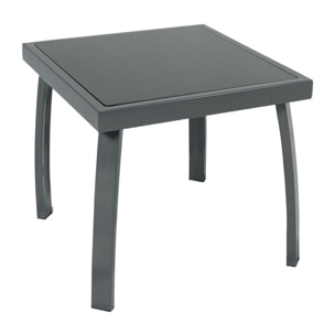 ARIO - Ensemble transat de jardin et table basse - Gris Perle