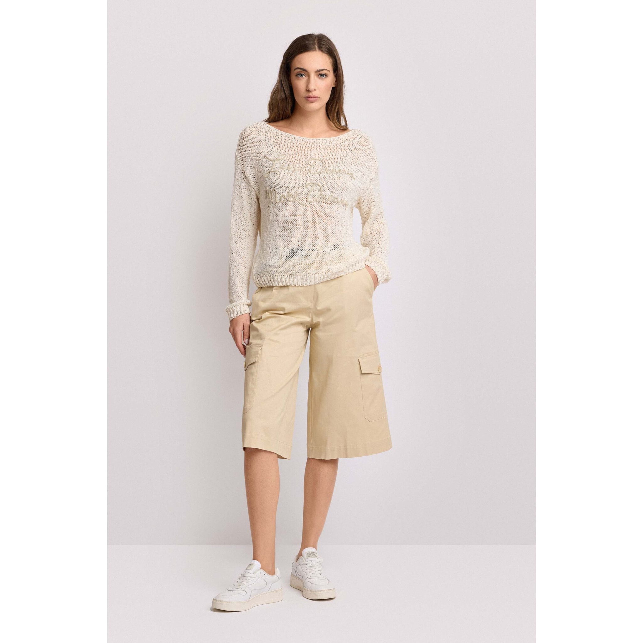 Kocca - Maglia con ricamo lettering Donna, Fantasia, Girocollo