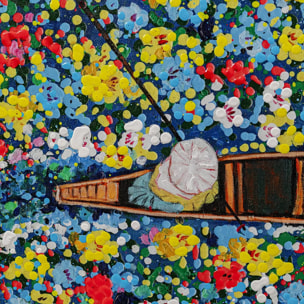 Tableau Frame marché aux fleurs flottant 150x100cm Kare Design