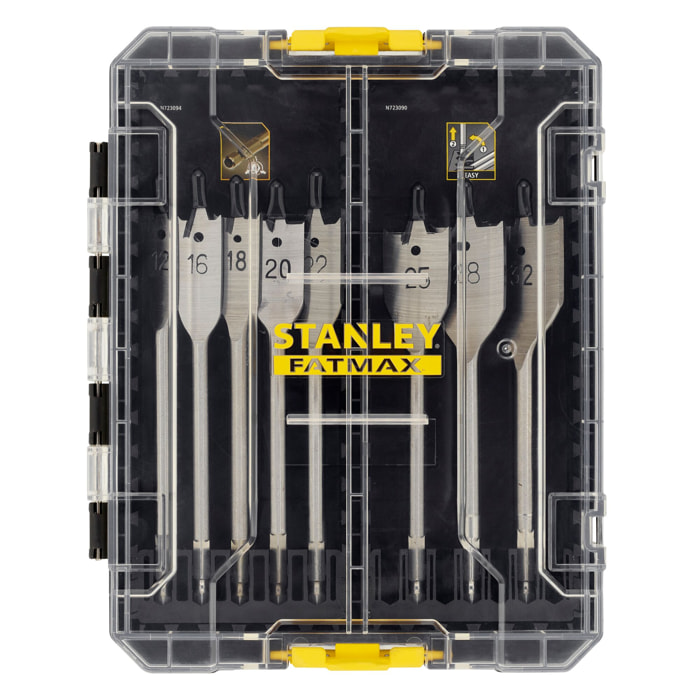 Stanley Coffret de 8 mèches à bois plates STA88556-XJ