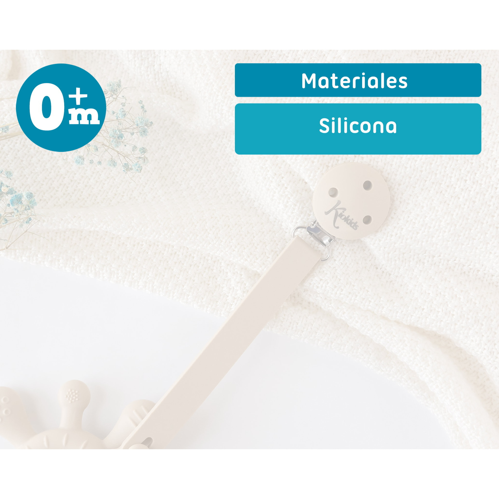 SUJETACHUPETES PINZA SILICONA BEIGE