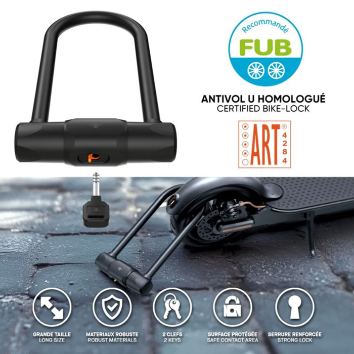 Antivol CASR Antivol U Fub 2 roues Noir