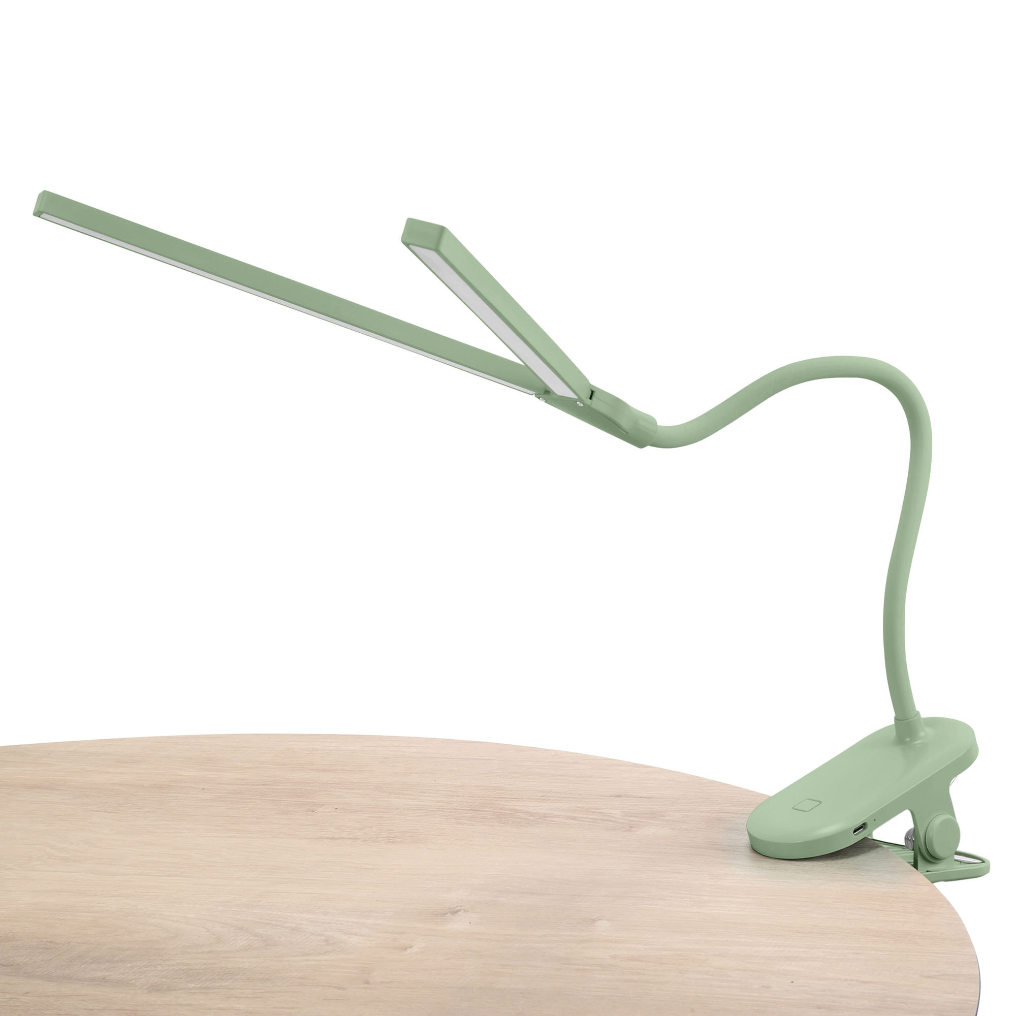 Forlight Joy Lámpara de escritorio LED portatil. Cambio de intensidad y temperatura. Brazo flexible y ángulo variable. Verde.