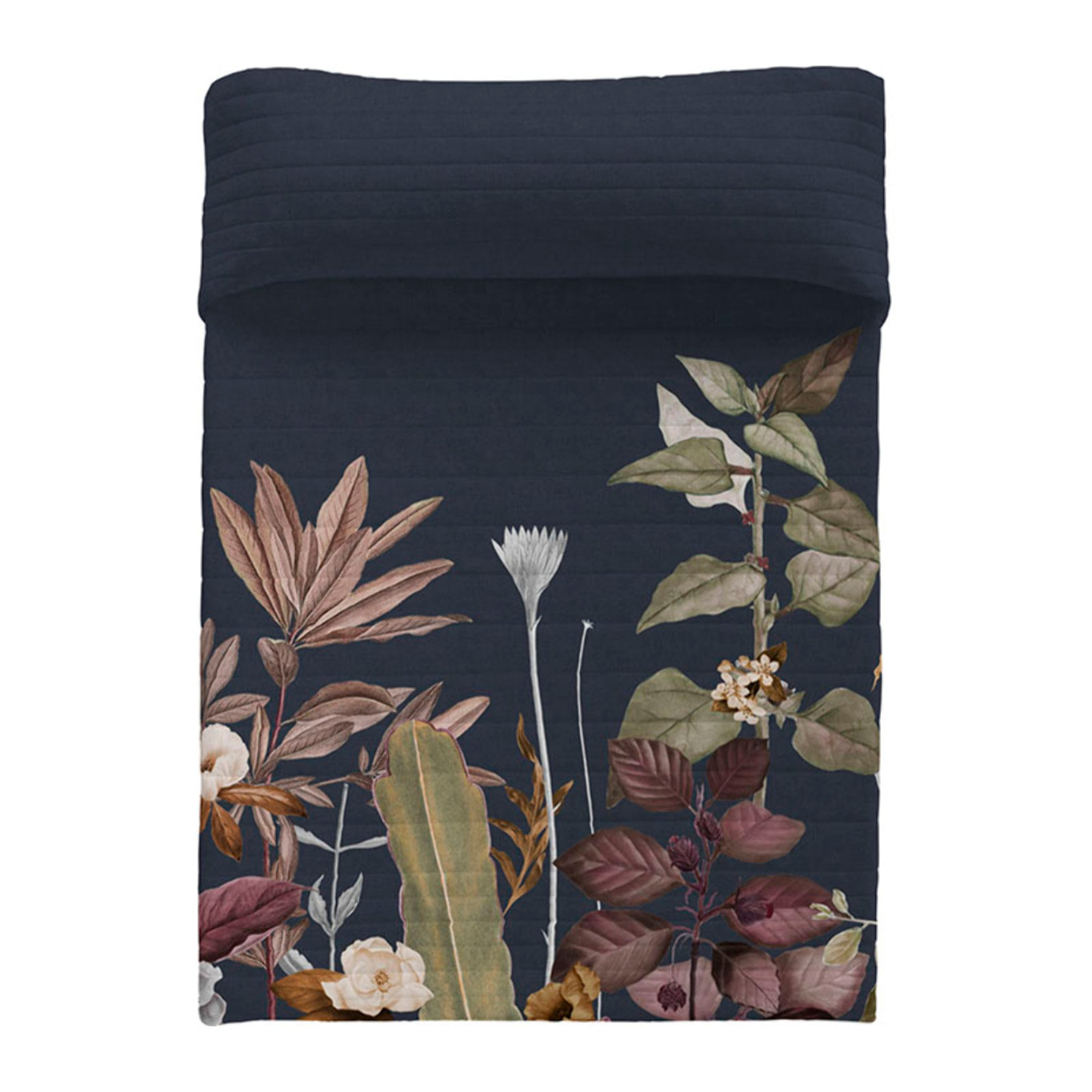 Icehome - Colcha Bouti Estampada - 100% Algodón - 70 gr/m² - Azalea Dark